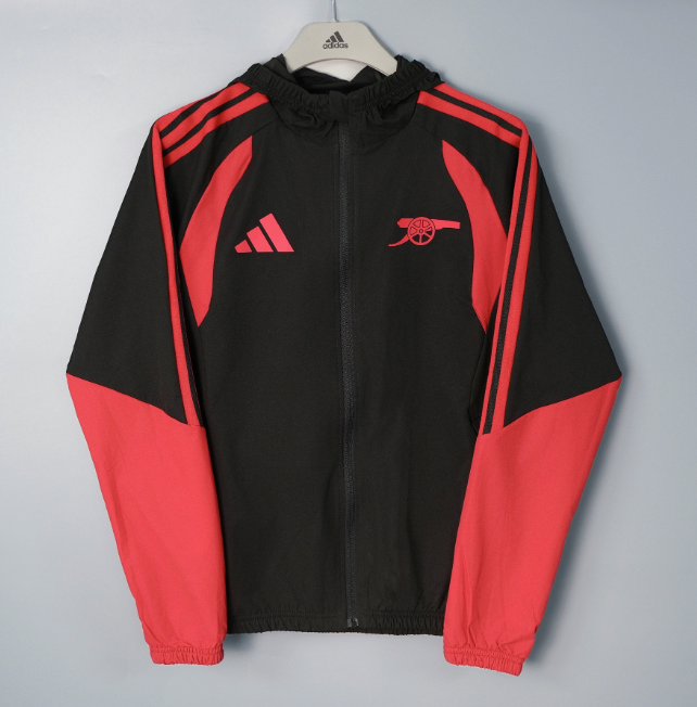 Arsenal 26/27 windbreaker coat Black&Red