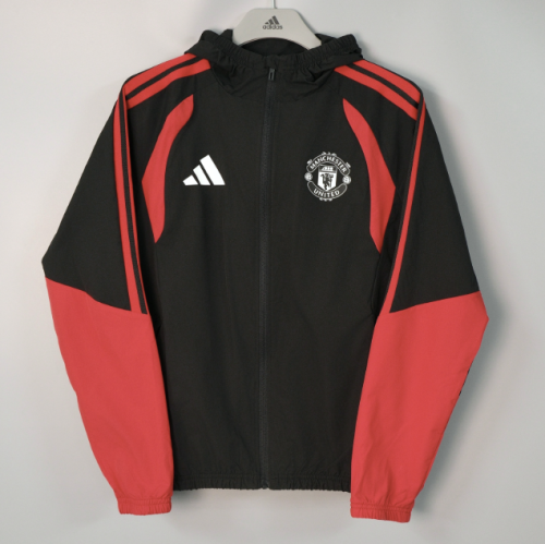 Manchester Unitde 26/27 windbreaker coat Black&Red