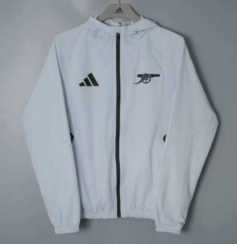 Arsenal 26/27 windbreaker coat light grey