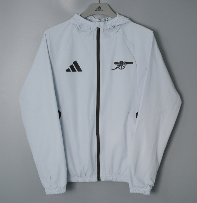 Arsenal 26/27 windbreaker coat light grey