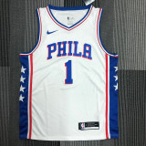 21-22 76ERS HARDEN #1 White V-neck Top Quality Hot Pressing NBA Jersey