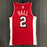 21-22 Bulls BALL#2 Red City Edition Top Quality Hot Pressing NBA Jersey