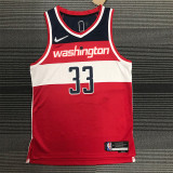 21-22 Wizards KUZMA #33 Red 75th Anniversary Top Quality Hot Pressing NBA Jersey
