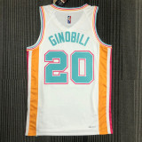 21-22 Sa Spurs GINOBILI #20 White City Edition Top Quality Hot Pressing NBA Jersey