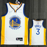 21-22 Warriors POOLE #3 White 75th Anniversary Top Quality Hot Pressing NBA Jersey