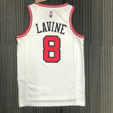 21-22 Bulls LAVINE #8 White 75th Anniversary Top Quality Hot Pressing NBA Jersey