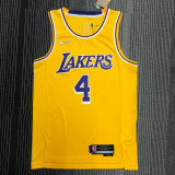 21-22 Lakers RONDO #4 Yellow 75th Anniversary Top Quality Hot Pressing NBA Jersey