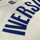 21-22 Pistons IVERSON #1 White 75th Anniversary Top Quality Hot Pressing NBA Jersey