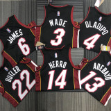21-22 Heat ADEBAYO #13 Black 75th Anniversary Top Quality Hot Pressing NBA Jersey