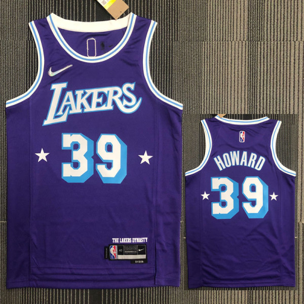 21-22 Lakers HOWARD #39 Purple City Edition Top Quality Hot Pressing NBA Jersey