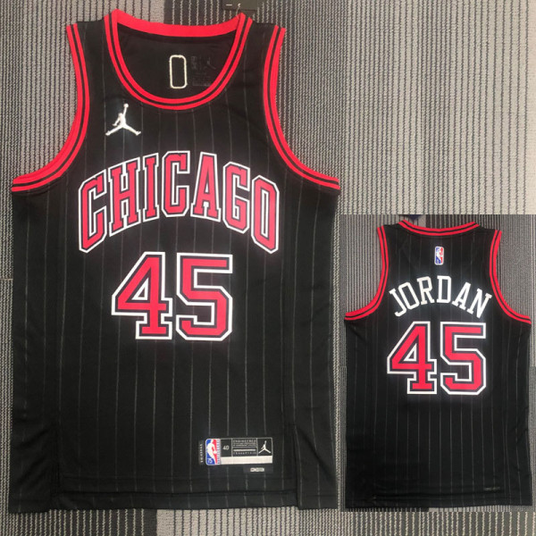 21-22 Bulls JORDAN #45 Black Trapeze Edition Top Quality Hot Pressing NBA Jersey
