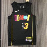 21-22 Miami heat ADEBAY #13 Black City Edition Top Quality Hot Pressing NBA Jersey