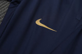 2022 France White Kids Half Pull Tracksuit (童装) (半拉链)