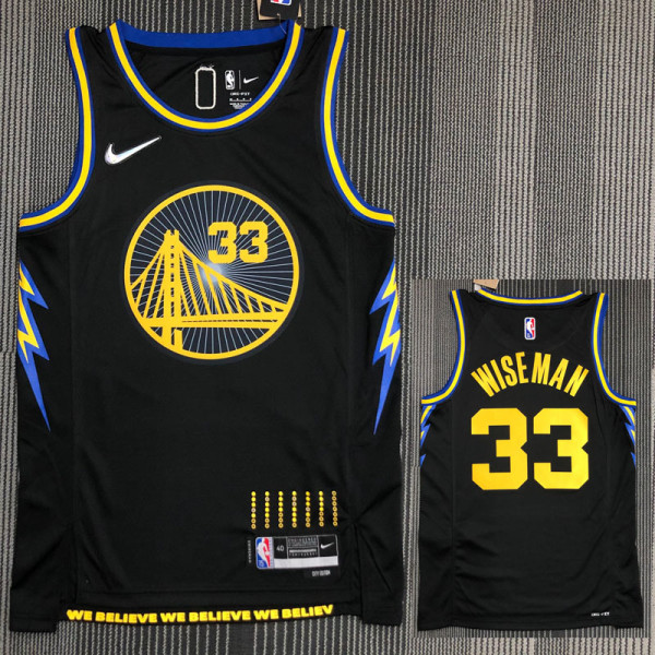 21-22 Warriors WISEMAN #33 Black City Edition Top Quality Hot Pressing NBA Jersey