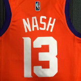 21-22 Suns NASH #13 Orange 75th Anniversary Trapeze Edition Top Quality Hot Pressing NBA Jersey