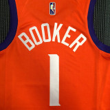 21-22 Suns BOOKER #1 Orange 75th Anniversary Trapeze Edition Top Quality Hot Pressing NBA Jersey