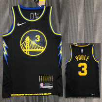 21-22 Warriors POOLE #3 Black City Edition Top Quality Hot Pressing NBA Jersey