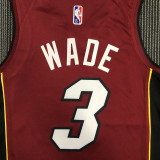 21-22 Heat WADE #3 Red 75th Anniversary Trapeze Edition Top Quality Hot Pressing NBA Jersey