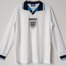 1996 England Home Retro Long Sleeve Soccer Jersey (长袖)