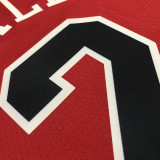21-22 Bulls BALL #2 Red 75th Anniversary Top Quality Hot Pressing NBA Jersey