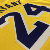 21-22 Lakers BRYANT #24 Yellow 75th Anniversary Top Quality Hot Pressing NBA Jersey