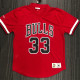 BULLS PIPPEN # 33 Red MitchellNess Retro Jerseys