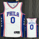 21-22 76ERS MAXEY #0 White 75th Anniversary Top Quality Hot Pressing NBA Jersey