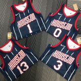 21-22 Rockets HARDEN #13 Dark blue City Edition Top Quality Hot Pressing NBA Jersey