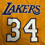 Lakers O'Neal # 34 Yellow MitchellNess Retro Jerseys