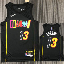 21-22 Miami heat ADEBAY #13 Black City Edition Top Quality Hot Pressing NBA Jersey