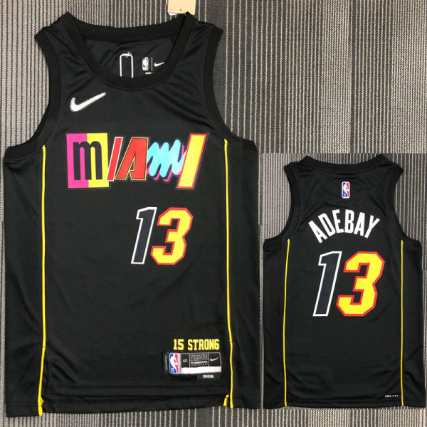 21-22 Miami heat ADEBAY #13 Black City Edition Top Quality Hot Pressing NBA Jersey