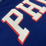 21-22 76ERS MAXEY #0 Blue 75th Anniversary Top Quality Hot Pressing NBA Jersey
