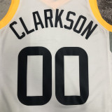 22-23 JAZZ CLARKSON #00 White Top Quality Hot Pressing NBA Jersey