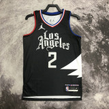 22-23 Clippers LEONARO #2 Black Top Quality Hot Pressing NBA Jersey (Trapeze Edition)