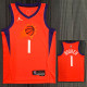 21-22 Suns BOOKER #1 Orange 75th Anniversary Trapeze Edition Top Quality Hot Pressing NBA Jersey