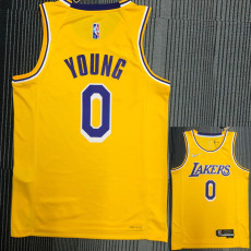 21-22 Lakers YOUNG #0 Yellow 75th Anniversary Top Quality Hot Pressing NBA Jersey