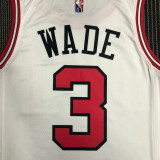 21-22 Bulls WADE #3 White 75th Anniversary Top Quality Hot Pressing NBA Jersey