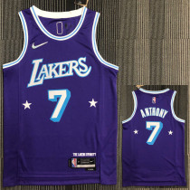 21-22 Lakers ANTHONY #7 Purple City Edition Top Quality Hot Pressing NBA Jersey