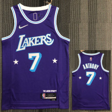 21-22 Lakers ANTHONY #7 Purple City Edition Top Quality Hot Pressing NBA Jersey
