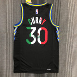 21-22 Warriors CURRY #30 'Mexico' Black City Edition Top Quality Hot Pressing NBA Jersey