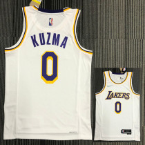 21-22 Lakers KUZMA #0 White 75th Anniversary Top Quality Hot Pressing NBA Jersey