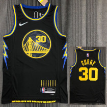 21-22 Warriors CURRY #30 Black City Edition Top Quality Hot Pressing NBA Jersey