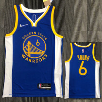 21-22 Warriors YOUNG #6 Blue 75th Anniversary Top Quality Hot Pressing NBA Jersey