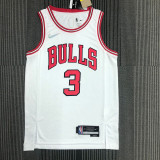 21-22 Bulls WADE #3 White 75th Anniversary Top Quality Hot Pressing NBA Jersey