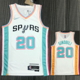 21-22 Sa Spurs GINOBILI #20 White City Edition Top Quality Hot Pressing NBA Jersey
