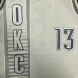 21-22 OKC GEORGE #13 White City Edition Top Quality Hot Pressing NBA Jersey