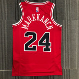 21-22 Bulls MARKKANEN #24 Red 75th Anniversary Top Quality Hot Pressing NBA Jersey