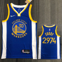 21-22 Warriors CURRY #2.974 Blue 75th Anniversary Top Quality Hot Pressing NBA Jersey