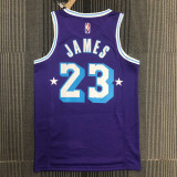 21-22 Lakers JAMES #23 Purple City Edition Top Quality Hot Pressing NBA Jersey