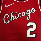 21-22 Bulls BALL#2 Red City Edition Top Quality Hot Pressing NBA Jersey